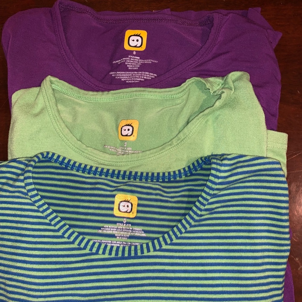 WonderWink Underscrub 3 pk Stripe, Purple, Lime,